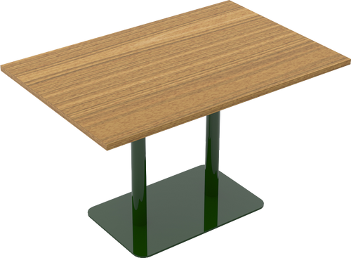 Soft Radius Double Stem Table