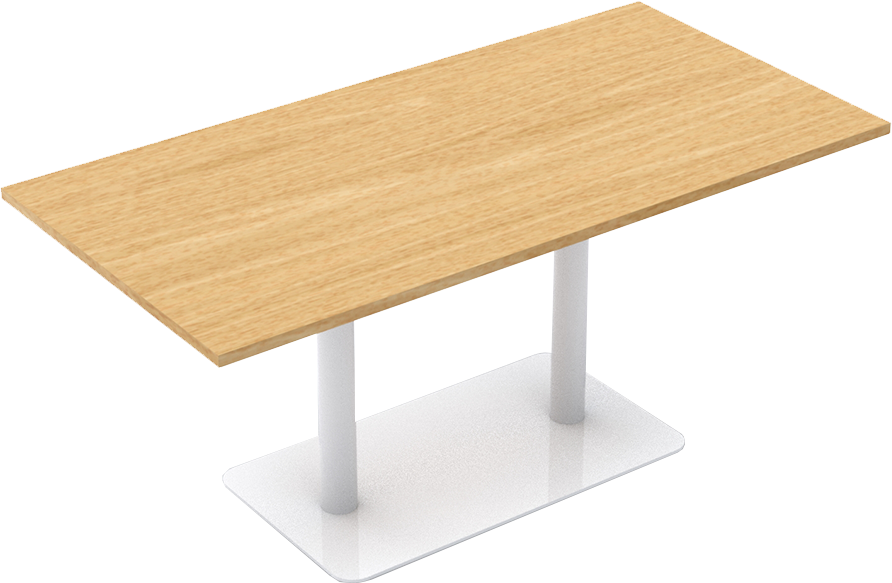 Soft Radius Double Stem Table